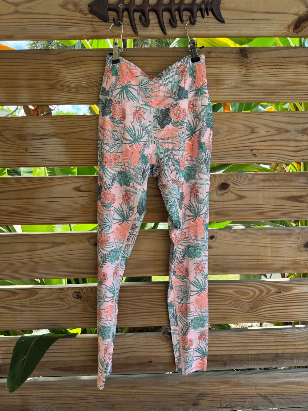 Pink Floral Print Leggings
